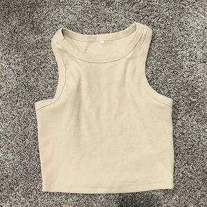 High neck cropped tank top